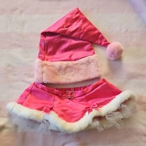Victoria's Secret Sexy Little Things Pink Santa Hat and Skirt Set